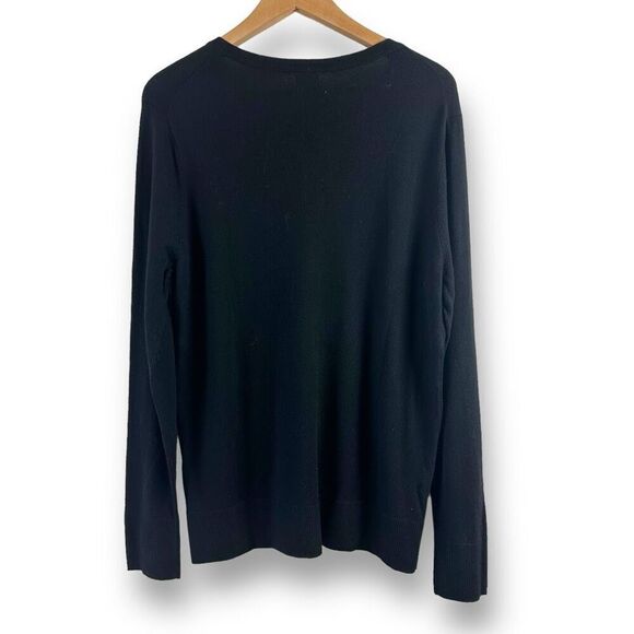 A New Day Women's XL Black Crystal Front Cardigan Sweater Glam Elevated Basic - Picture 2 of 10